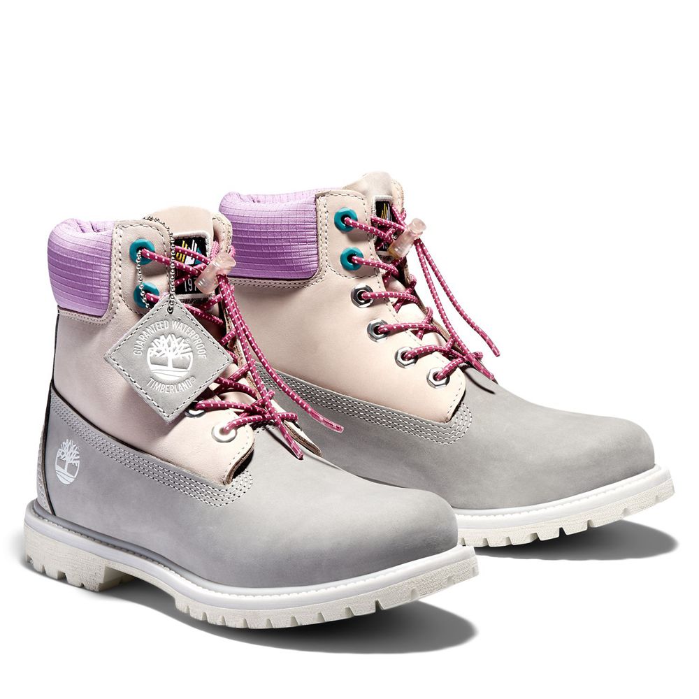 Timberland 6-Inch Μποτακια Γυναικεια Γκρι - Premium Waterproof - Greece 1273485-XW